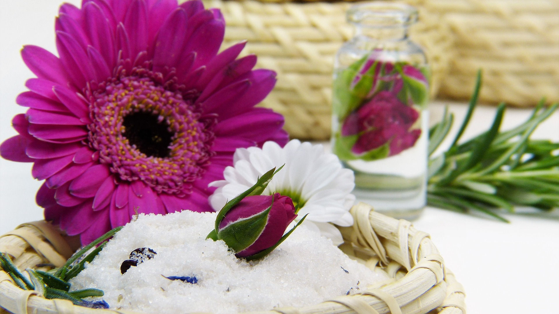 Homemade Aromatherapy Scents on a Counter