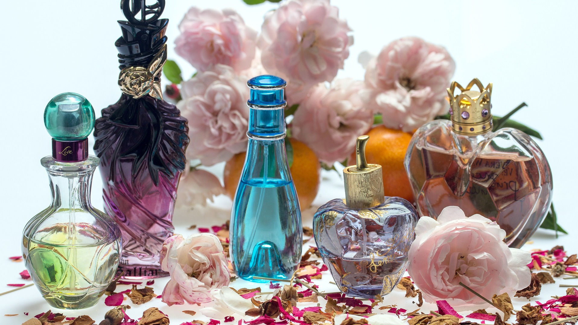 Bottles Filled with Aromatherapy Perfume.